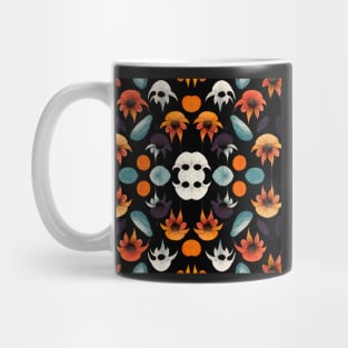 Seamless pattern of summer colored flowers and leaves Mug